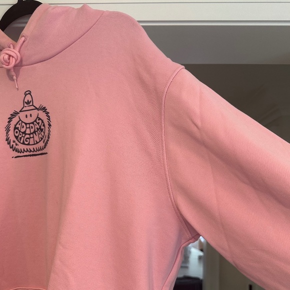 Men's Adidas Originals Pink Logo Loose Fit Hoodie - Size XL - Picture 9 of 16